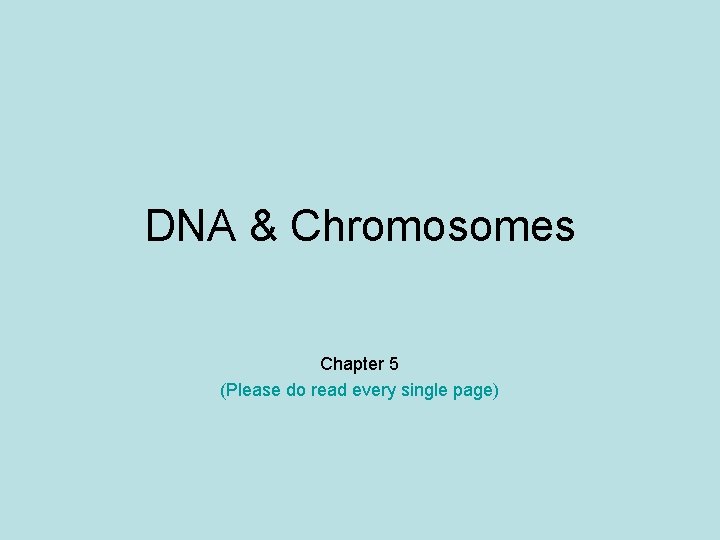 dna chromosomes chapter 5 please do read every