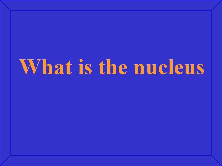 What is the nucleus 