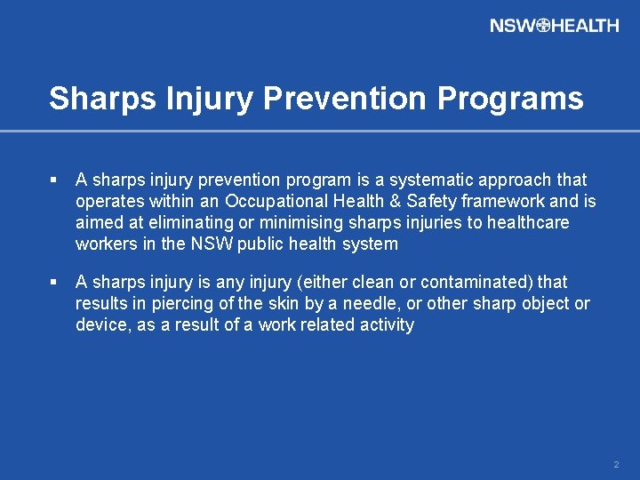 THE SHARPS INJURY PREVENTION PROGRAM AT IPHLEBOTOMY CAREER