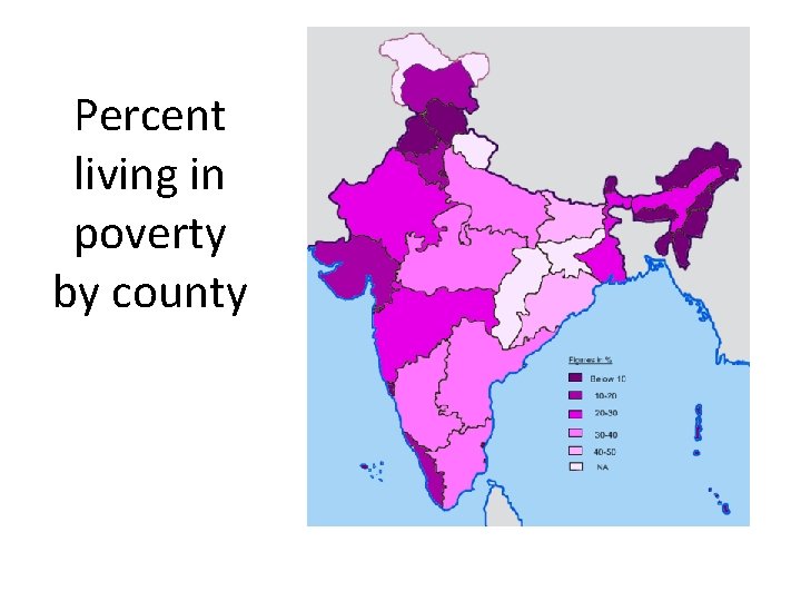 Percent living in poverty by county 