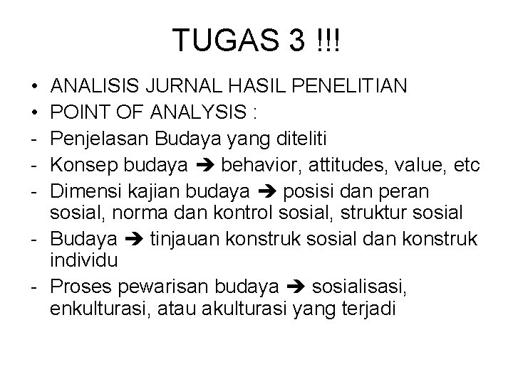 TUGAS 3 !!! • • - ANALISIS JURNAL HASIL PENELITIAN POINT OF ANALYSIS :