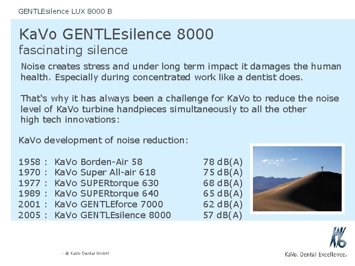 GENTLEsilence LUX 8000 B Ka. Vo GENTLEsilence 8000 fascinating silence Noise creates stress and