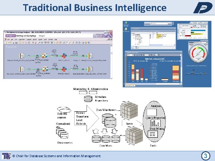 Traditional Business Intelligence © Chair for Database Systems and Information Management 3 