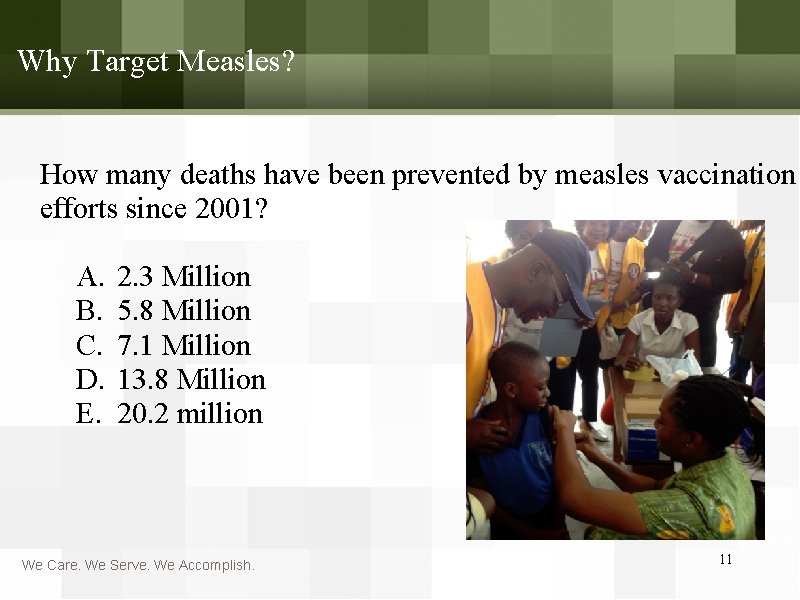 Why Target Measles? How many deaths have been prevented by measles vaccination efforts since