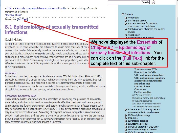 We have displayed the Essentials of Chapter 8. 1 – Epidemiology of sexually transmitted