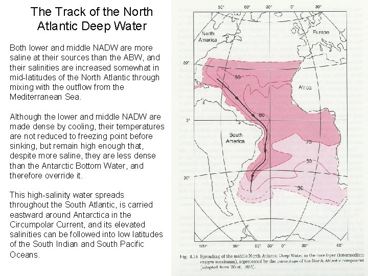 The Track of the North Atlantic Deep Water Both lower and middle NADW are