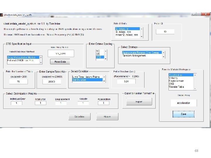 Wavelet Synthesis Example NESC Academy 68 