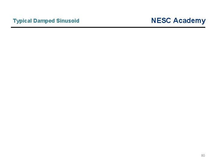 NESC Academy Typical Damped Sinusoid 80 