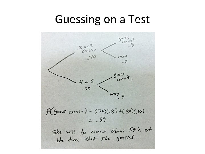 Guessing on a Test 