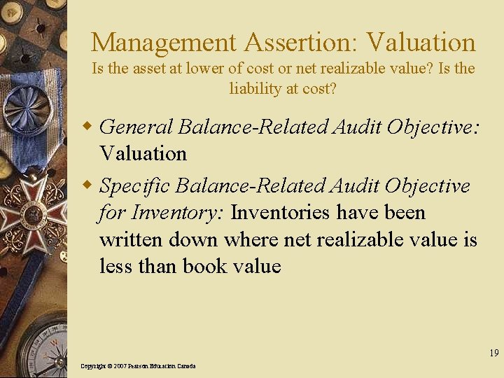Management Assertion: Valuation Is the asset at lower of cost or net realizable value?