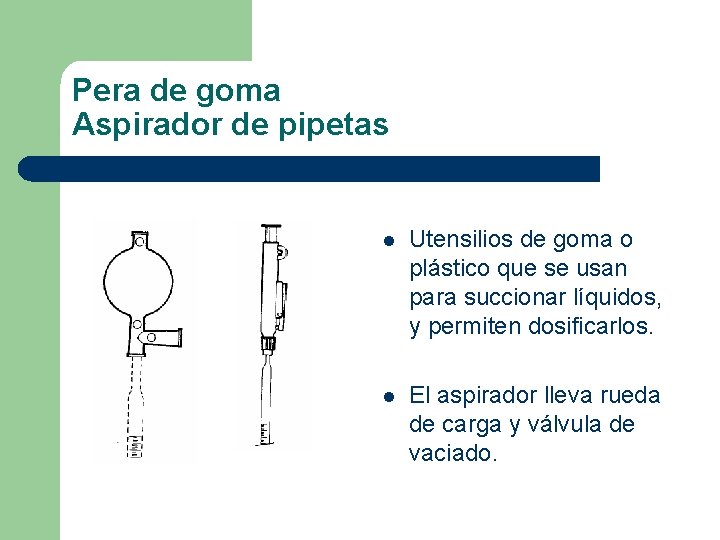 Pera de goma Aspirador de pipetas l Utensilios de goma o plástico que se