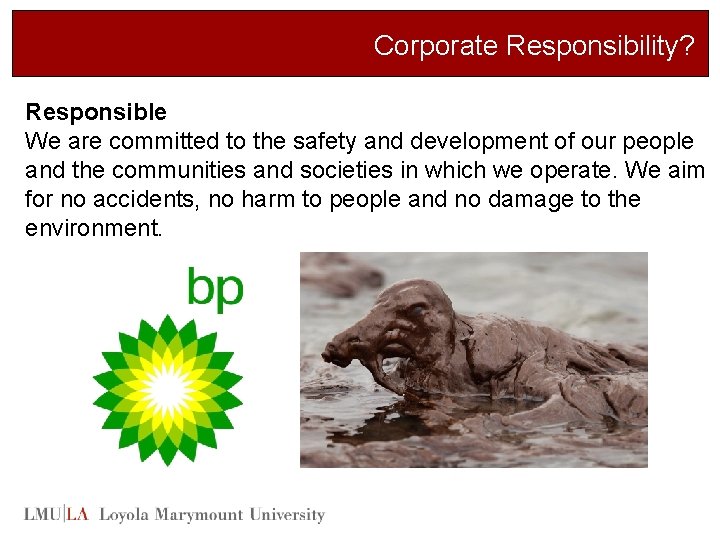 Corporate Responsibility? Responsible We are committed to the safety and development of our people