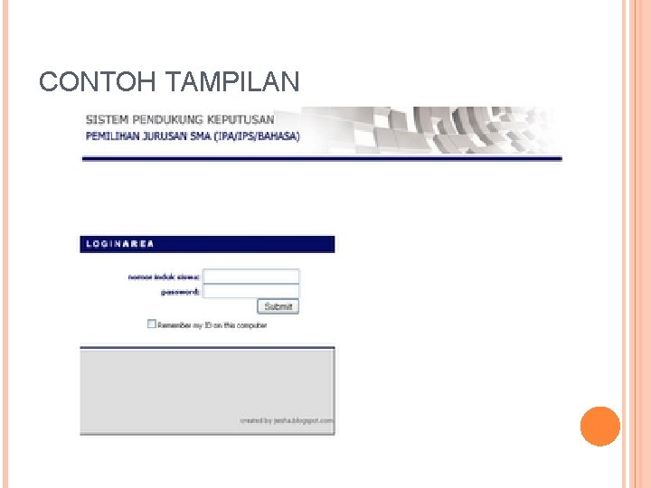 CONTOH TAMPILAN 