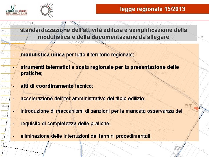 legge regionale 15/2013 standardizzazione dell’attività edilizia e semplificazione della modulistica e della documentazione da