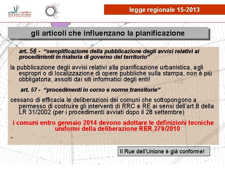 legge regionale 15 -2013 gli articoli che le osservazioni, influenzano quante? la pianificazione art.