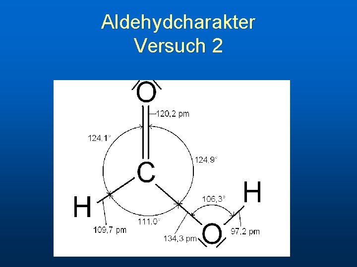 Aldehydcharakter Versuch 2 