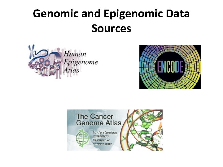 Genomic and Epigenomic Data Sources 