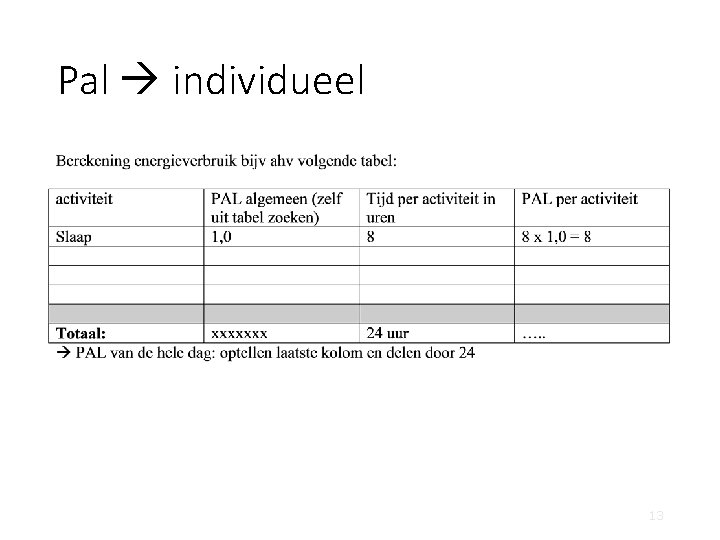 Pal individueel 13 