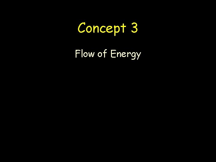 Concept 3 Flow of Energy 