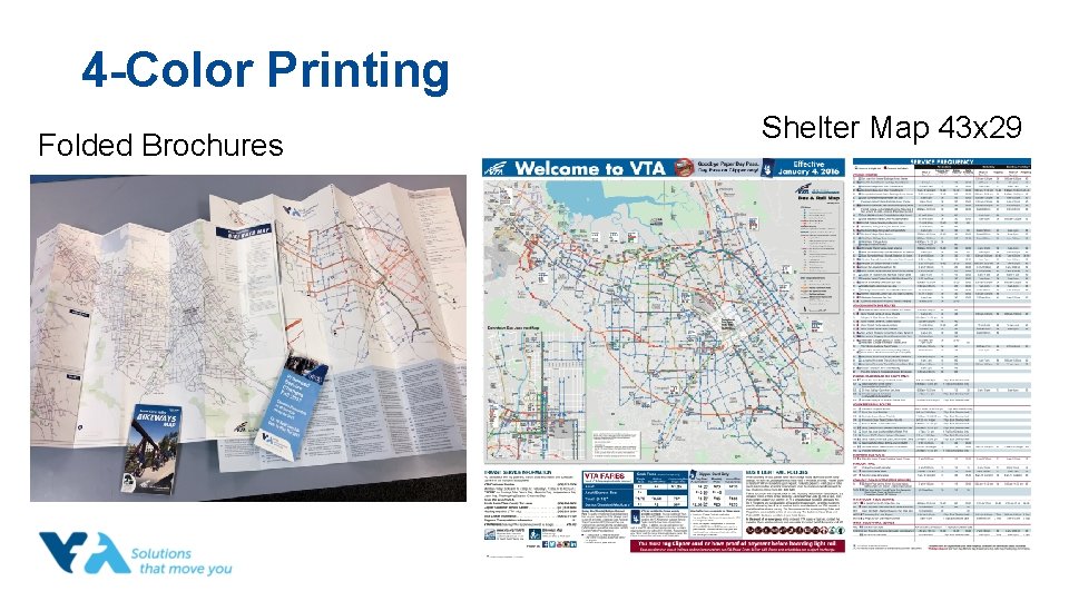 4 -Color Printing Folded Brochures Shelter Map 43 x 29 