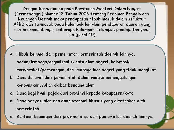 Dengan berpedoman pada Peraturan Menteri Dalam Negeri (Permendagri) Nomor 13 Tahun 2006 tentang Pedoman