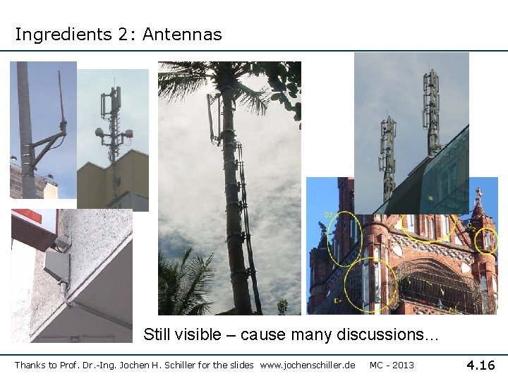 Ingredients 2: Antennas Still visible – cause many discussions… Thanks to Prof. Dr. -Ing.