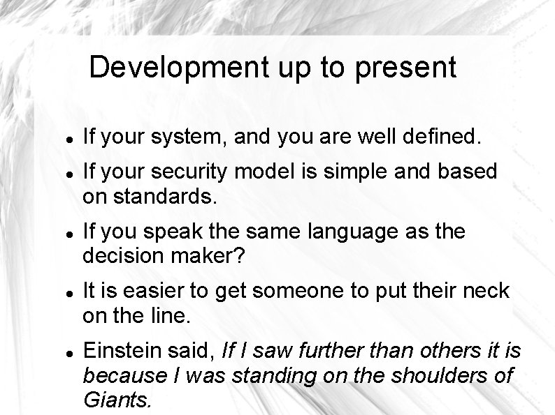 Development up to present If your system, and you are well defined. If your