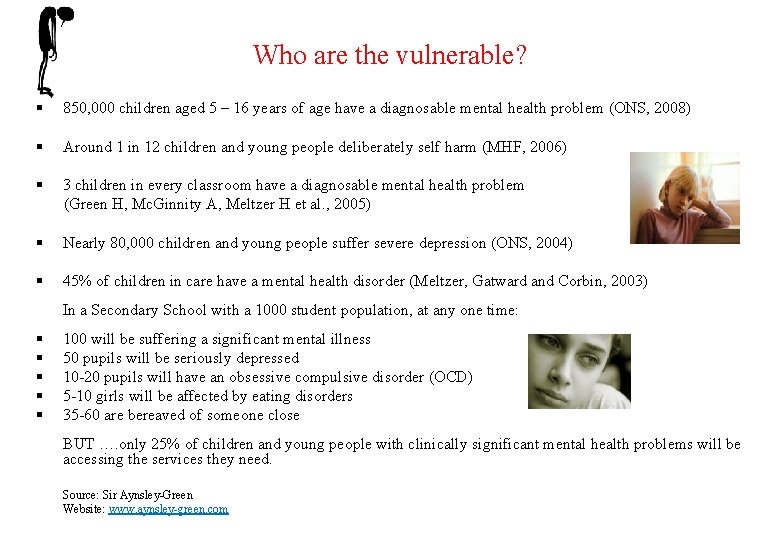 Who are the vulnerable? § 850, 000 children aged 5 – 16 years of
