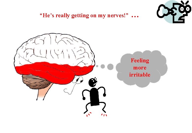 “He’s really getting on my nerves!” … Feeling more irritable © Crown copyright 2005