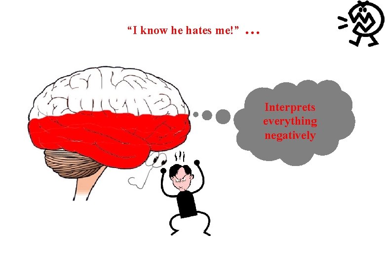 “I know he hates me!” … Interprets everything negatively © Crown copyright 2005 