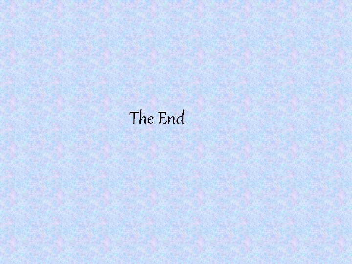 The End 