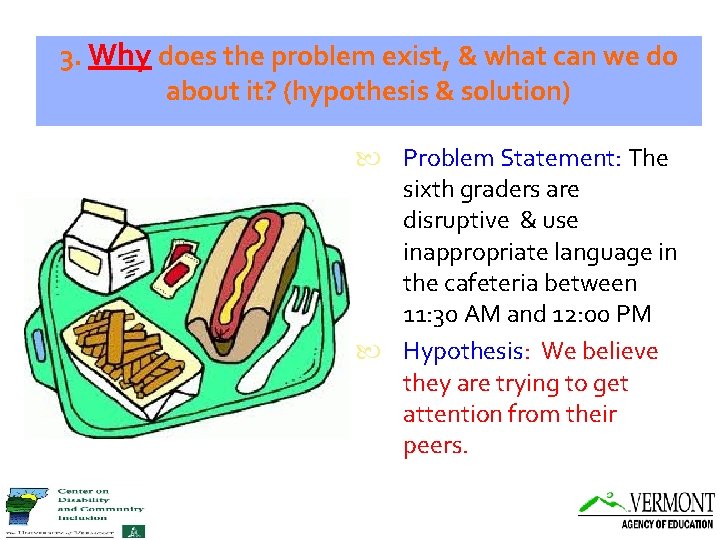 3. Why does the problem exist, & what can we do about it? (hypothesis