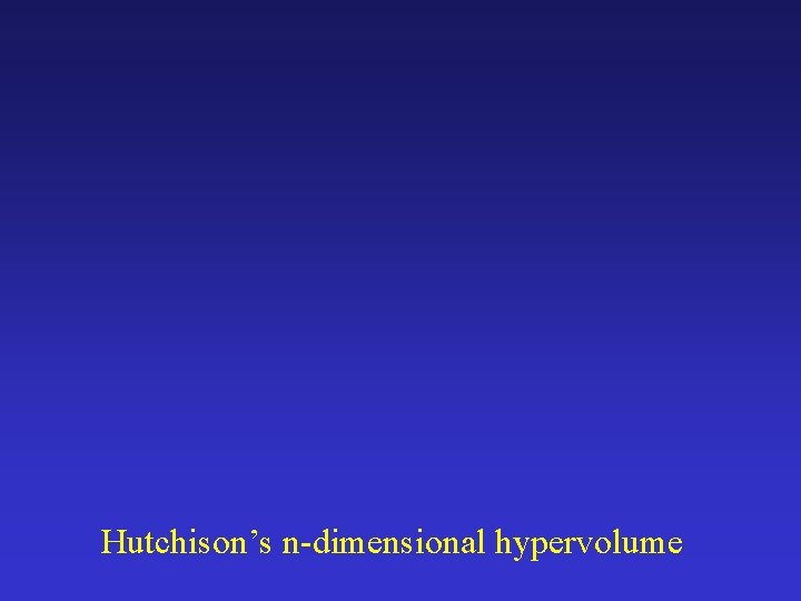 Hutchison’s n-dimensional hypervolume 