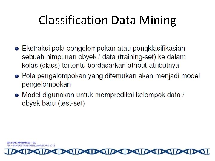 Classification Data Mining 