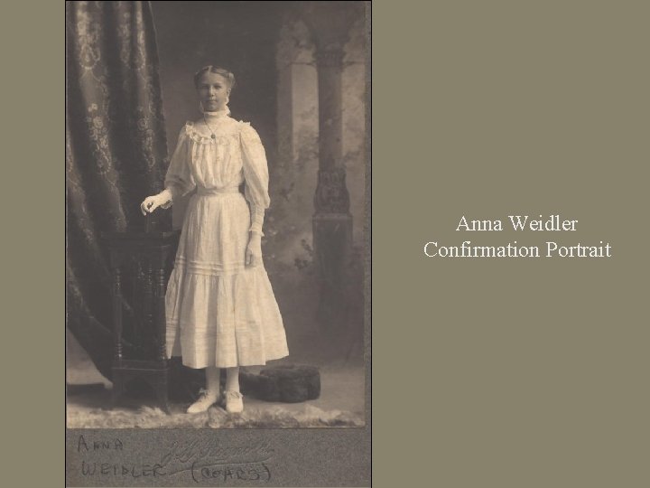 Anna Weidler Confirmation Portrait 