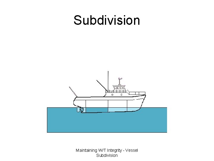 Subdivision Maintaining W/T Integrity - Vessel Subdivision 