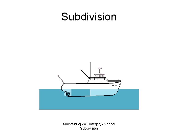 Subdivision Maintaining W/T Integrity - Vessel Subdivision 
