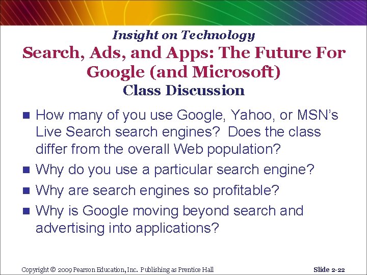 Insight on Technology Search, Ads, and Apps: The Future For Google (and Microsoft) Class