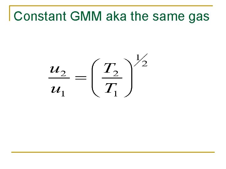 Constant GMM aka the same gas 
