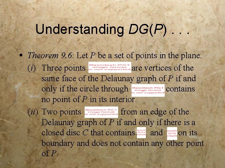 Understanding DG(P). . . § Theorem 9. 6: Let P be a set of