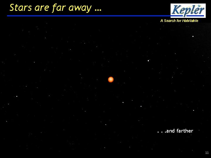 Stars are far away … A Search for Habitable Planets . . . and