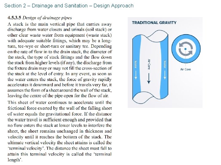 Section 2 – Drainage and Sanitation – Design Approach 