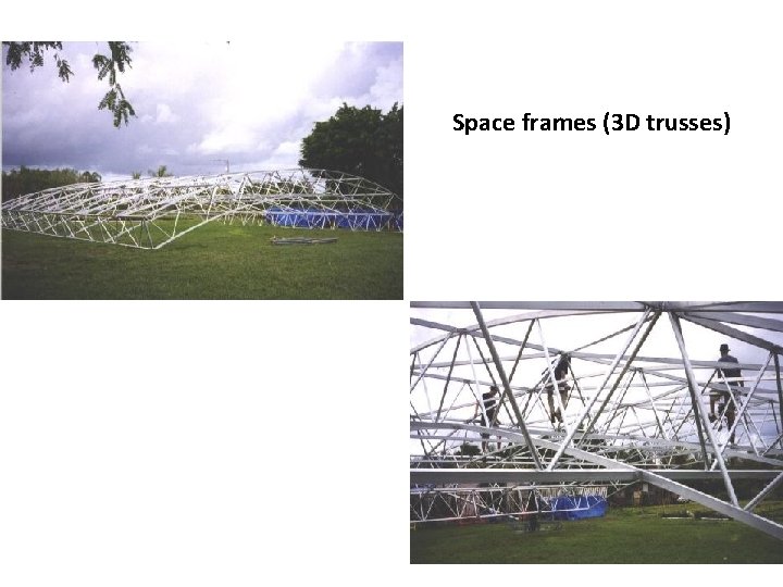 Space frames (3 D trusses) 