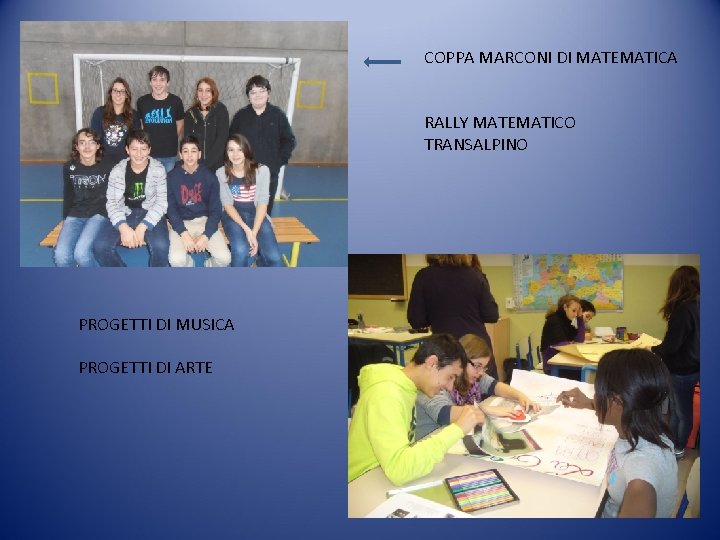 COPPA MARCONI DI MATEMATICA RALLY MATEMATICO TRANSALPINO PROGETTI DI MUSICA PROGETTI DI ARTE 