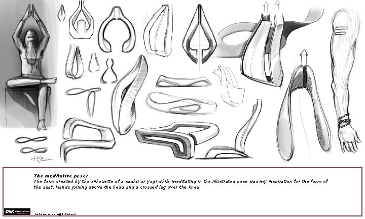 The meditative pose: The form created by the silhouette of a sadhu or yogi