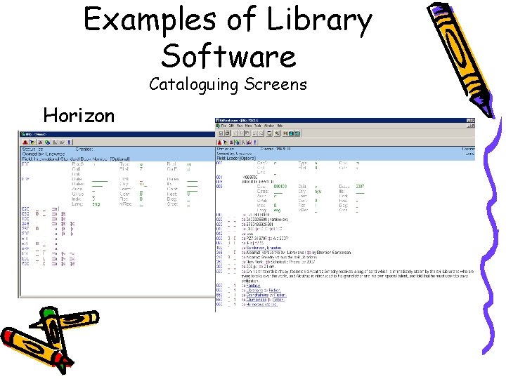 Examples of Library Software Cataloguing Screens Horizon 