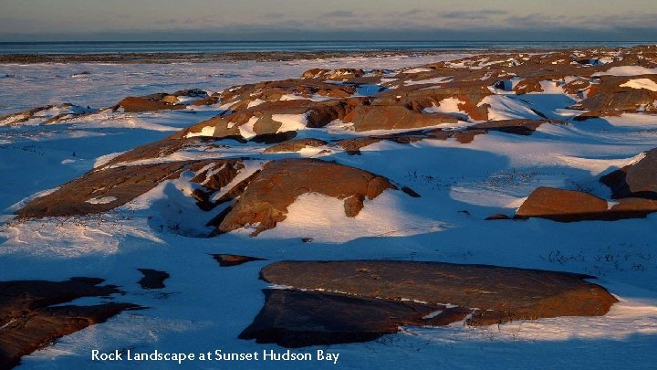 Rock Landscape at Sunset Hudson Bay 