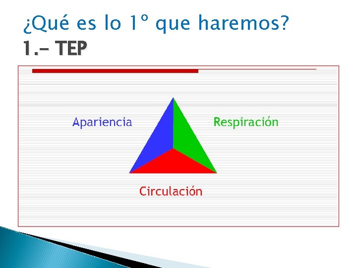 ¿Qué es lo 1º que haremos? 1. - TEP 