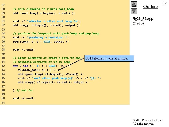 27 28 29 30 31 32 fig 21_37. cpp (2 of 3) cout <<