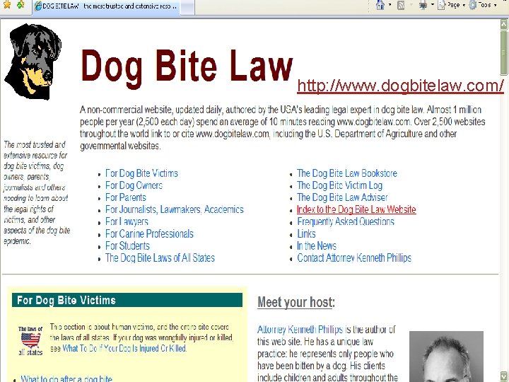 http: //www. dogbitelaw. com/ 